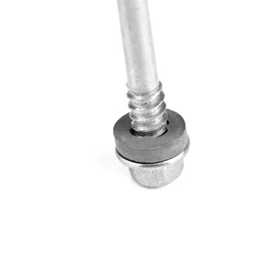 HEX 5.5x243mm en acier inoxydable 410 vis à auto-perçage avec laveuse double fil 7 points EPDM