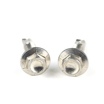 Ruspert Ss304 en acier inoxydable Hex tête de laveuse vis de perçage autonome avec laveuse en PVC pour fixation solaire
