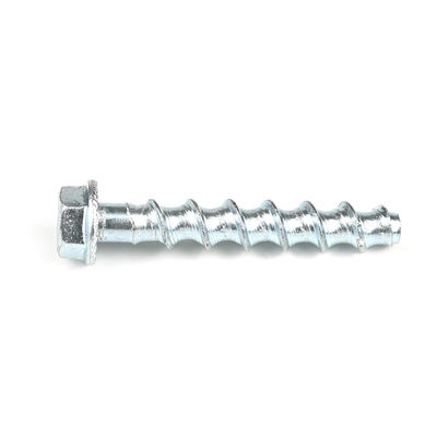 L'acier au carbone et le zinc enduit de flange Hex béton vis d'ancrage M8