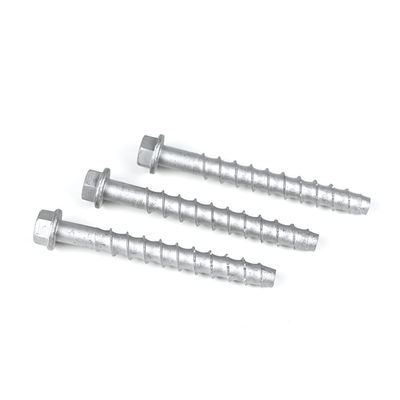 Système de mesure métrique M10 Tête hexagonale Ancres en béton en acier au carbone pour cônes de sécurité