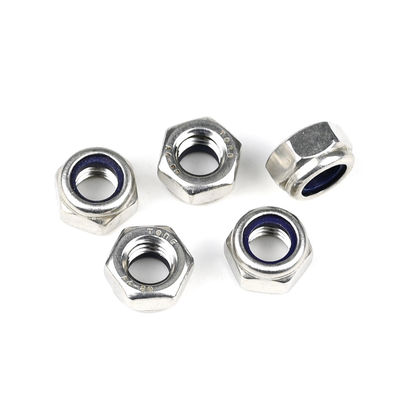 316 acier inoxydable M8 auto-verrouillage Hex Nylock Insert Noix pour l'industrie automobile