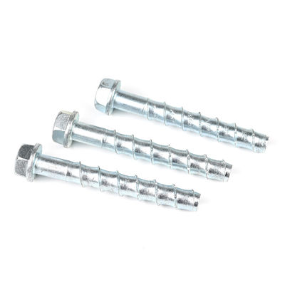 100% QC testé M16 125 mm acier au carbone boulon hexagonal zinc plaqué ancres auto-perçage