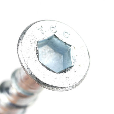Terme de paiement T/T Tête plate, prise hexagonale, zinc, vis de maçonnerie
