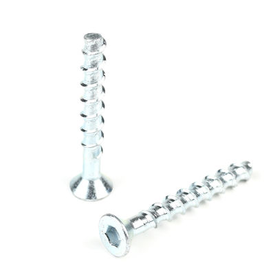 M8 80mm contre-enfoncement en zinc boulon de tête de prise hexagonale pour support personnalisé de béton
