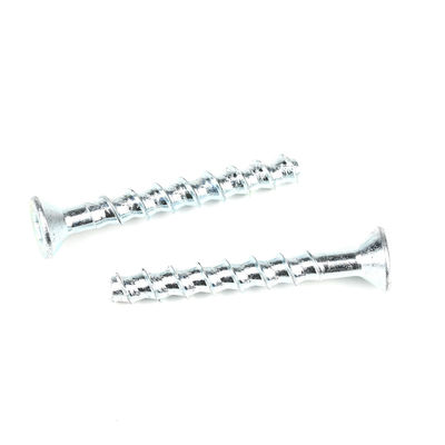 M8 80mm contre-enfoncement en zinc boulon de tête de prise hexagonale pour support personnalisé de béton