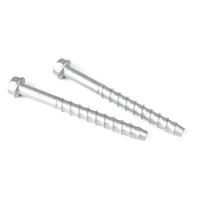 Système de mesure INCH 150 mm Tête plate Zinc plaqué HEX M12 vis de béton Boulons de maçonnerie