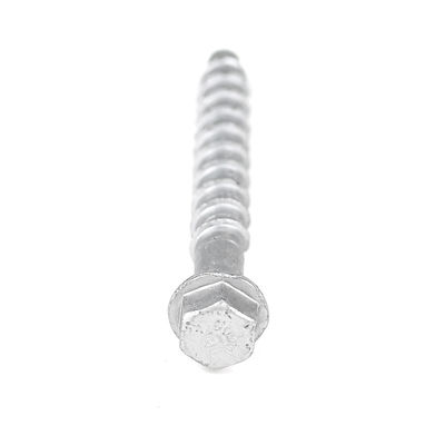 Ancrage à vis en béton plain finition hex zinc plaqué pour panneaux d'affichage extérieurs
