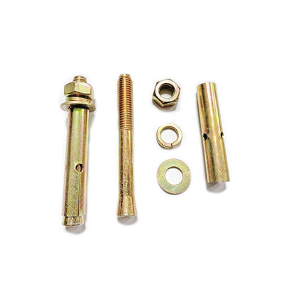 M6-M20 vis d'expansion boulon d'ancrage Boulons d'expansion zinc plaqués jaune pour ascenseurs