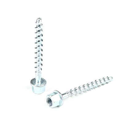 HEX Flange Zinc Plating fileté vis d'ancrage de tige 6/10x75 mm pour et l'ancrage durable