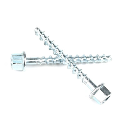HEX Flange Zinc Plating fileté vis d'ancrage de tige 6/10x75 mm pour et l'ancrage durable