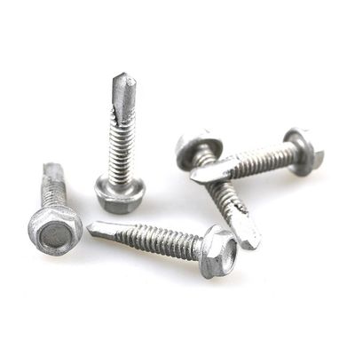Din7504k vis de forage à tête indentée avec tête hexagonale à bride et revêtement Ruspert pour fenêtre
