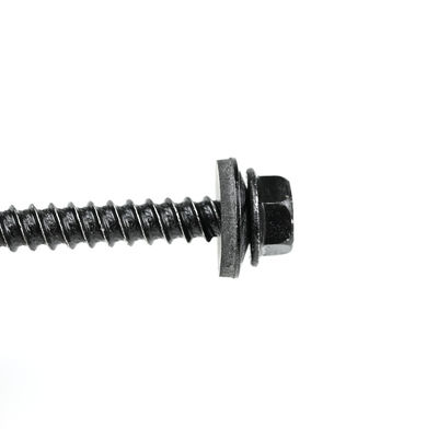 Écroues de paroi sèche en acier inoxydable hexagonale recouvertes de ruspert noir avec laveuse Epdm