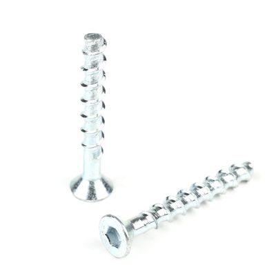M8 métrique en acier blanc auto-perçage ancres de maçonnerie vis pour béton standard