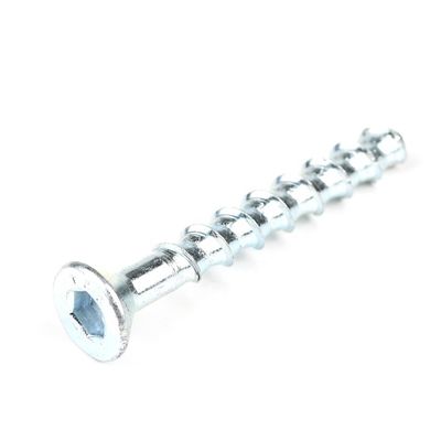 M8 métrique en acier blanc auto-perçage ancres de maçonnerie vis pour béton standard