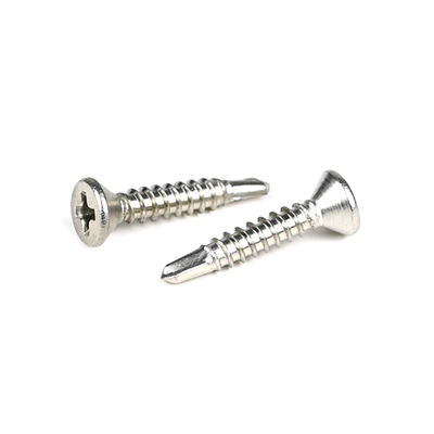 Écrou de forage à tête plate en acier Phillips Cross Recess Countersunk pour fixation des métaux