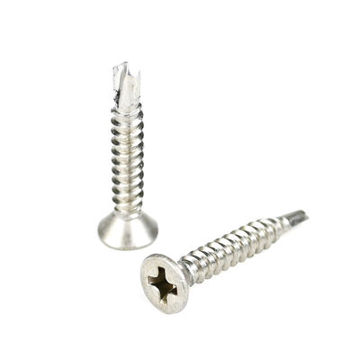 Écrou de forage à tête plate en acier Phillips Cross Recess Countersunk pour fixation des métaux