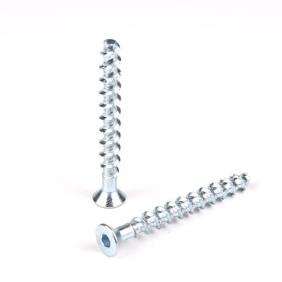 Tête hexagonale M6 75 mm zinc plaqué prise plate maçonnerie boulon d'ancrage pour le béton lourd