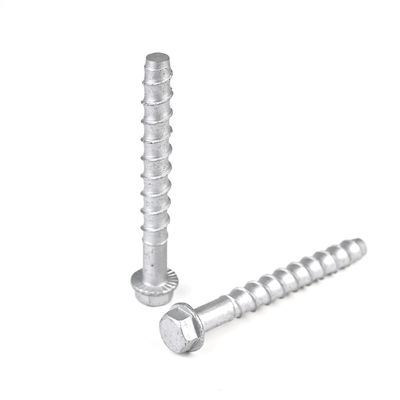 Tête plate Grand diamètre acier au carbone hex maçonnerie boulon M12 125mm vis de béton auto-collant