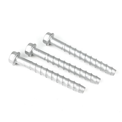 Tête plate Grand diamètre acier au carbone hex maçonnerie boulon M12 125mm vis de béton auto-collant