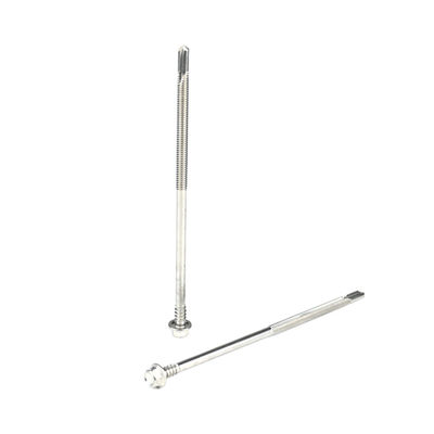 5.5x185mm ZINC Finition Structure en acier Self Tapping vis avec 5 points Hexagon lave-tête