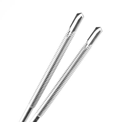 5.5x185mm ZINC Finition Structure en acier Self Tapping vis avec 5 points Hexagon lave-tête