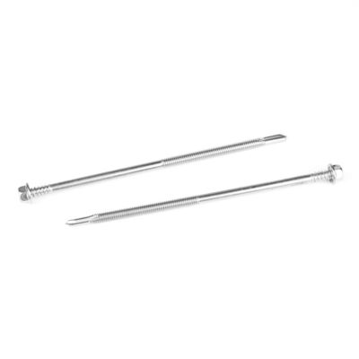 5.5x185mm ZINC Finition Structure en acier Self Tapping vis avec 5 points Hexagon lave-tête