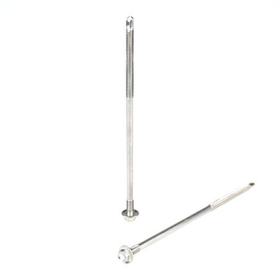 Tête de laveuse hexagonale en zinc, vis à perçage automatique de 150 mm pour panneau sandwich, double fil