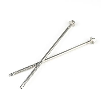 Tête de laveuse hexagonale en zinc, vis à perçage automatique de 150 mm pour panneau sandwich, double fil