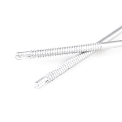 Écroues auto-perçantes en acier inoxydable à revêtement 6.3x180 mm avec laveuse reliée et tête ronde