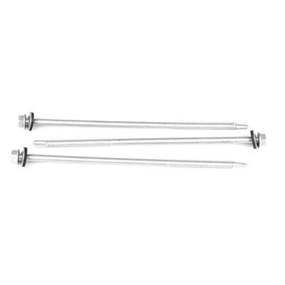 Écroues auto-perçantes en acier inoxydable à revêtement 6.3x180 mm avec laveuse reliée et tête ronde