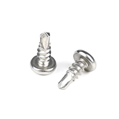 Support personnalisé Noir Phillips Croix encastrée tête de panneau Sus 304 vis de perçage auto 3,5x10mm