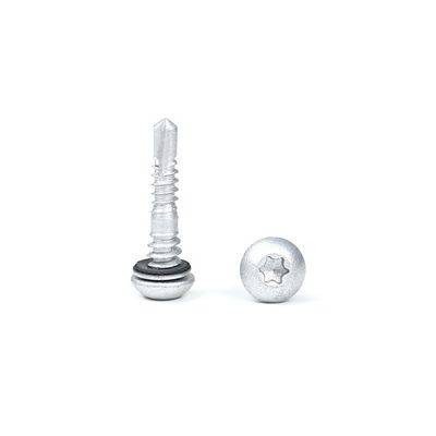 Bouton à double filetage en acier inoxydable à vis métallique autoportante avec laveuse EPDM