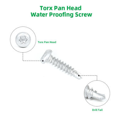 Bi-métal en acier inoxydable 304 Torx Pan tête vis de forage à l' eau étanche