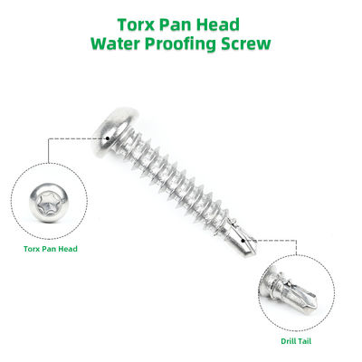 Écrou imperméable à l'eau en acier inoxydable Torx Pan tête écrou auto-perçage 100% QC garanti