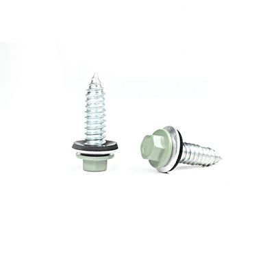 Screws de perçage personnalisés en acier inoxydable à finition noire avec laveuse EPDM