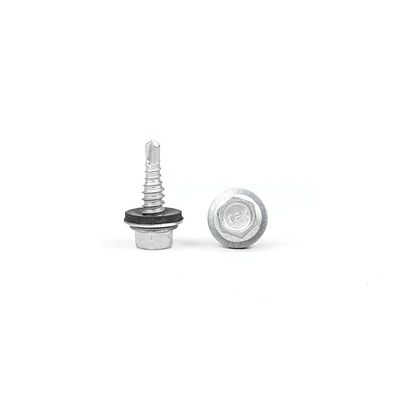 Écrou de perçage à tête plate en acier inoxydable hexagonale à bande hexagonale avec laveuse EPDM pour durable