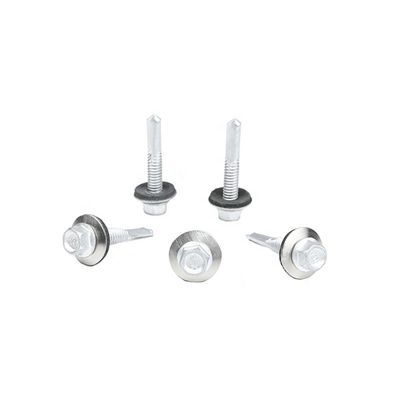 SS410 Frange Hex tête en acier inoxydable vis de perçage auto-fonctionnement avec laveuse EPDM