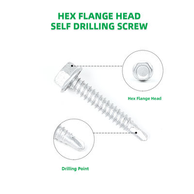 Screw hexagonale en acier inoxydable électrique noir SUS410 avec finition en protection contre la corrosion