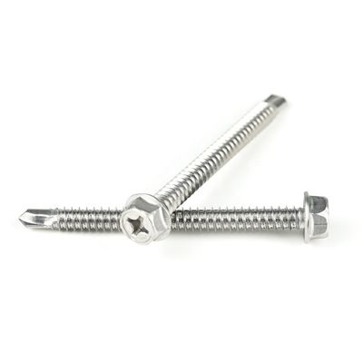 Tête de laveuse hexagonale en acier au zinc ferme Phillips 70 mm vis métrique auto-perçage pour fenêtre