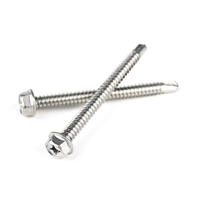 Tête de laveuse hexagonale en acier au zinc ferme Phillips 70 mm vis métrique auto-perçage pour fenêtre