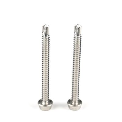 Tête de laveuse hexagonale en acier au zinc ferme Phillips 70 mm vis métrique auto-perçage pour fenêtre