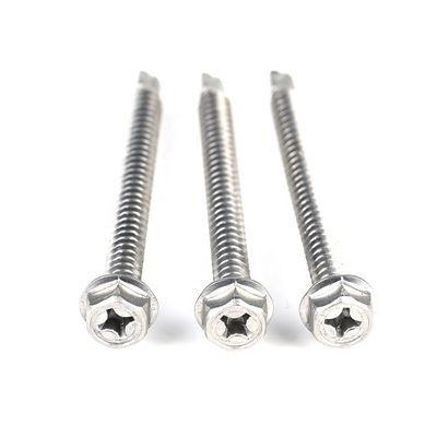 Tête de laveuse hexagonale en acier au zinc ferme Phillips 70 mm vis métrique auto-perçage pour fenêtre