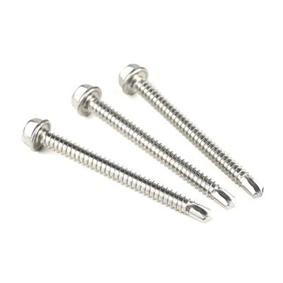 Tête de laveuse hexagonale en acier au zinc ferme Phillips 70 mm vis métrique auto-perçage pour fenêtre