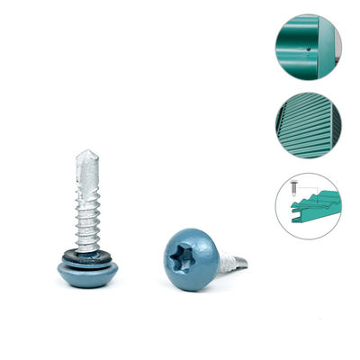Alliage de zinc revêtu de 12 x 1' auto-perçage de vis de couplage Torx Pan tête pour les toits de tuiles métalliques