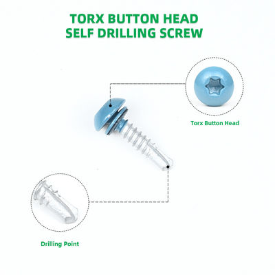 Alliage de zinc revêtu de 12 x 1' auto-perçage de vis de couplage Torx Pan tête pour les toits de tuiles métalliques