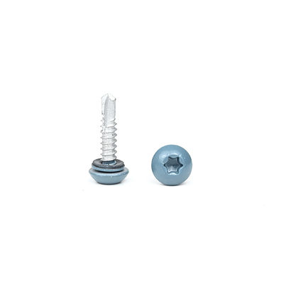 Alliage de zinc revêtu de 12 x 1' auto-perçage de vis de couplage Torx Pan tête pour les toits de tuiles métalliques