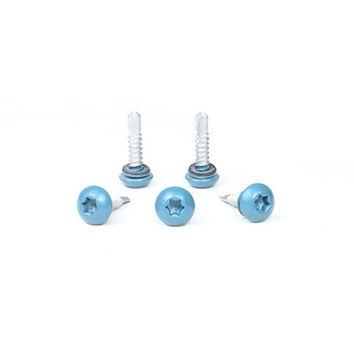 Alliage de zinc revêtu de 12 x 1' auto-perçage de vis de couplage Torx Pan tête pour les toits de tuiles métalliques