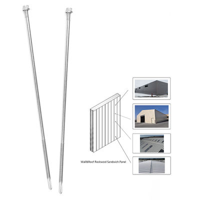Tête de laveuse hexagonale en acier inoxydable vis de forage automatique pour panneau sandwich en laine de roche 5,5x243 mm