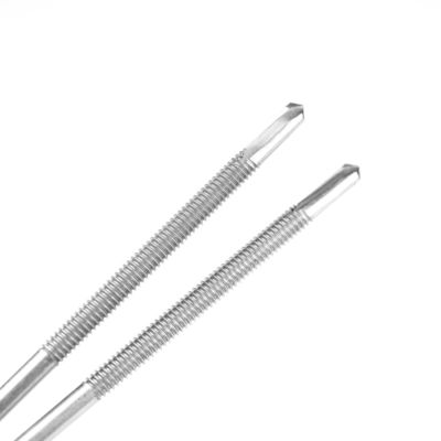 Tête de laveuse hexagonale en acier inoxydable vis de forage automatique pour panneau sandwich en laine de roche 5,5x243 mm