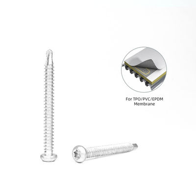 6.3x65 TPO PVC Ply Membrane en acier inoxydable 304 bi-métal Torx Tête de bouton vis étanche